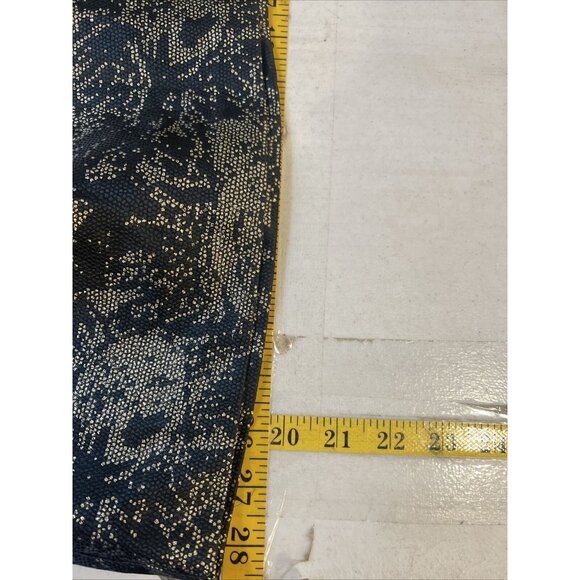 H&M Skirt Jacquard Black & Gold Floral Pattern Size 2 - Picture 4 of 5